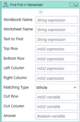 find first in worksheet1