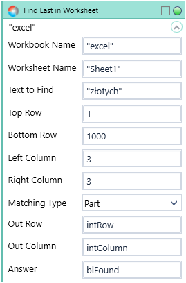 find last in worksheet2